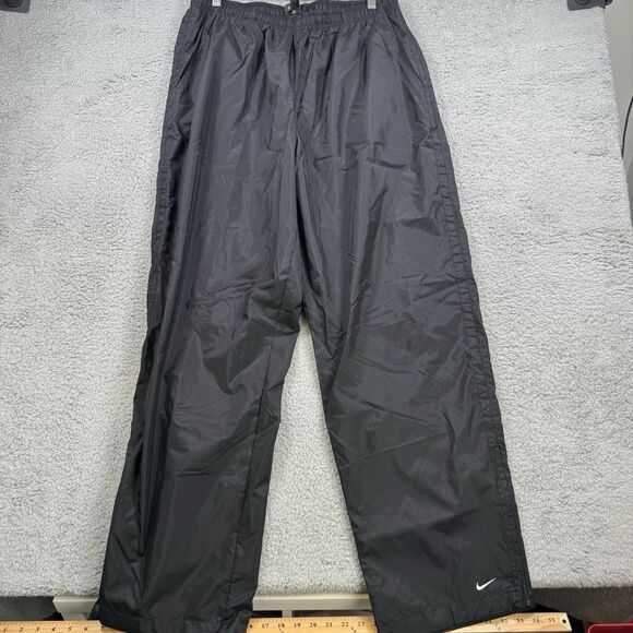 Nike Windbreaker Pants Mens XXL Black Track Sportswear Loose Fit Drawstring - Picture 1 of 11